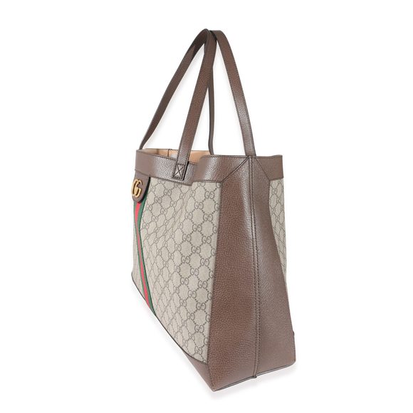 Gucci Beige GG Supreme Canvas Medium Soft Ophidia Tote - Picture 2 of 7